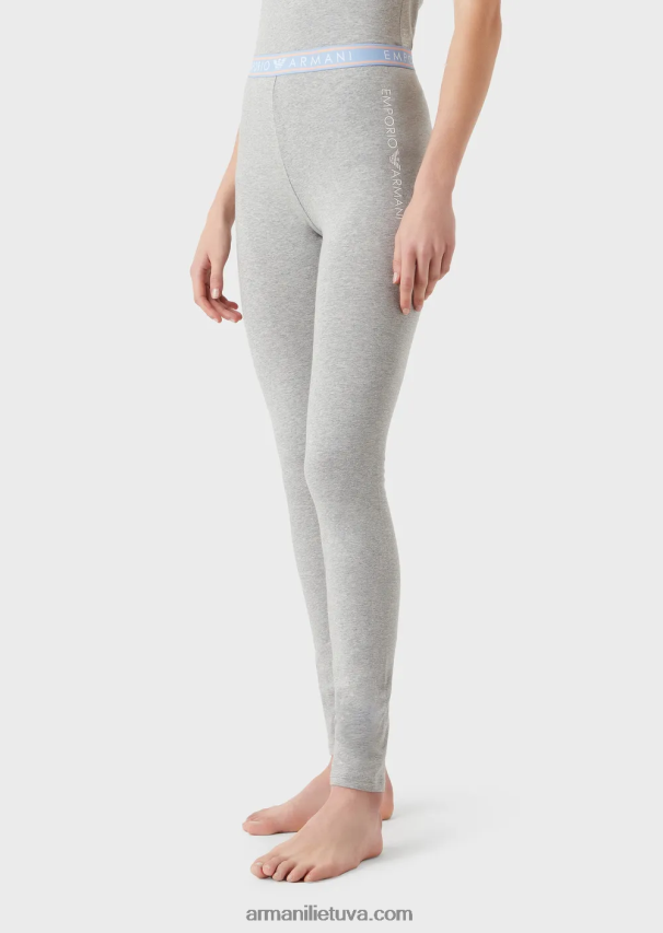 moterys juodas Armani Ekologiškos medvilnės antblauzdžiai su logotipu 02482X176