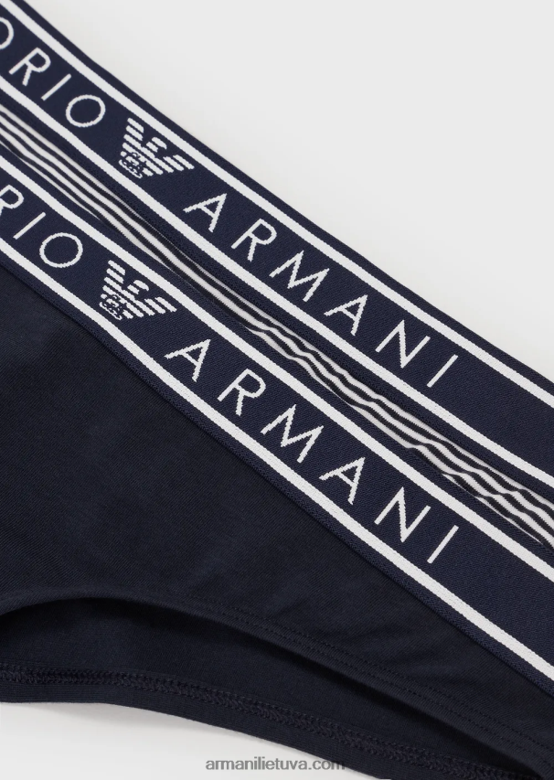 moterys modelis Armani dvi pakuotės spausdintų braziliškų kelnaičių 02482X133