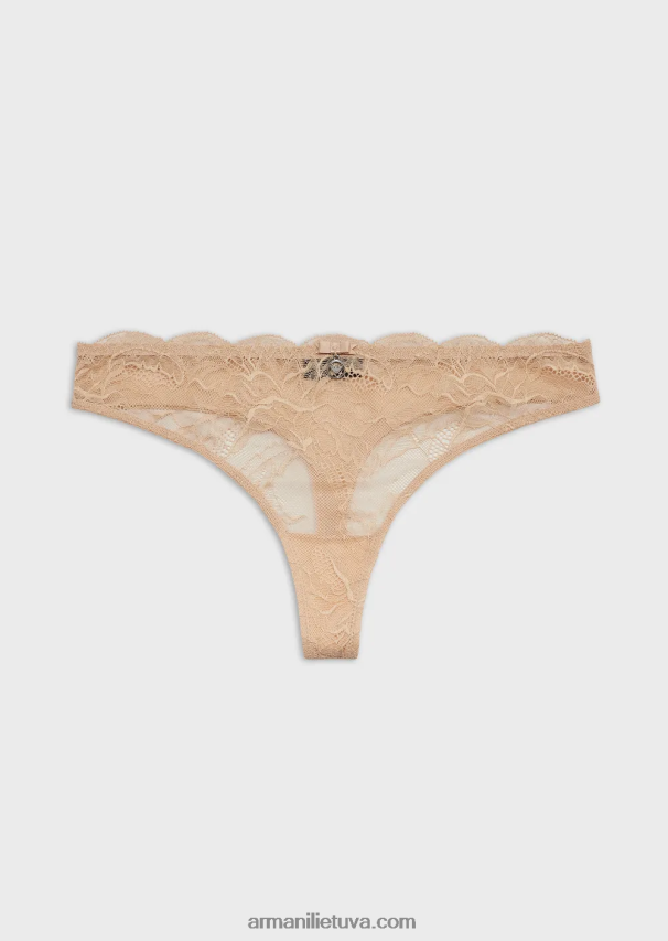 moterys smėlio spalvos Armani virtualios nėrinių juostos 02482X164