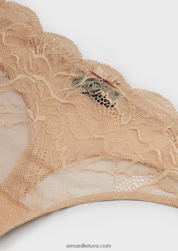 moterys smėlio spalvos Armani virtualios nėrinių juostos 02482X164