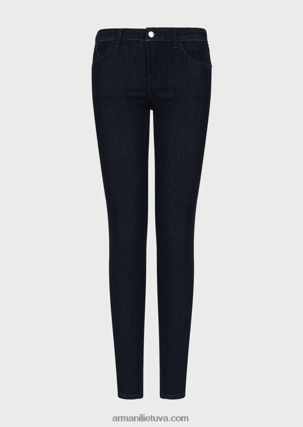 moterys džinsinio audinio Armani j28 vidutinio liemens itin siauri džinsai iš viskozės mišinio džinso 02482X2775