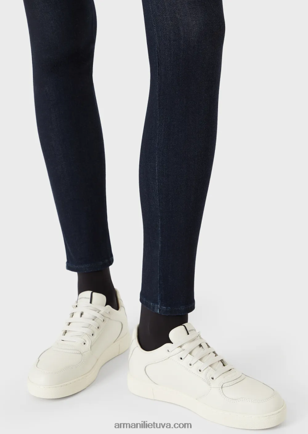 moterys džinsinio audinio Armani j28 vidutinio liemens itin siauri džinsai iš viskozės mišinio džinso 02482X2775