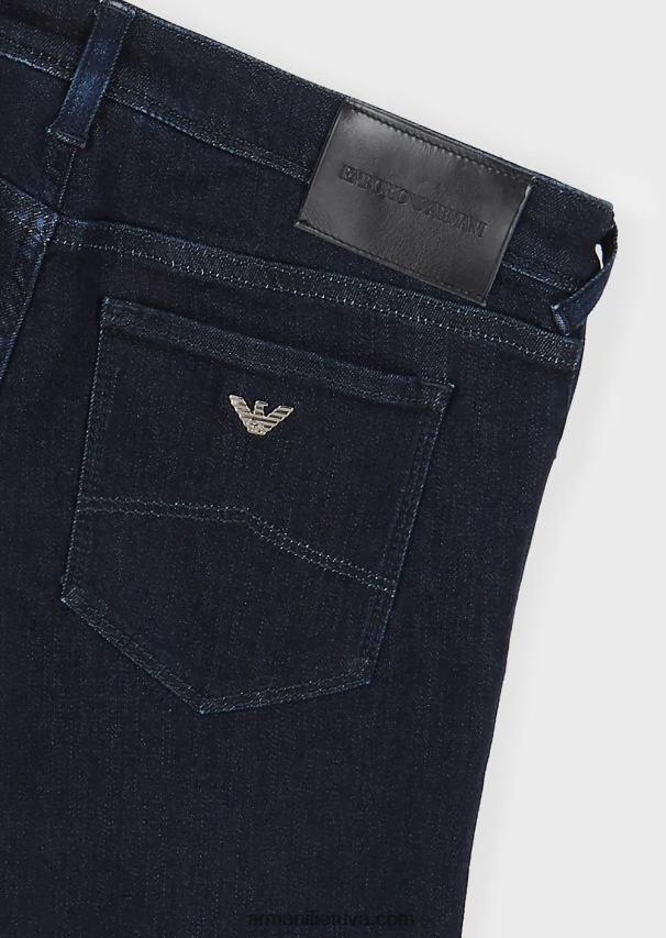 moterys džinsinio audinio Armani j28 vidutinio liemens itin siauri džinsai iš viskozės mišinio džinso 02482X2775