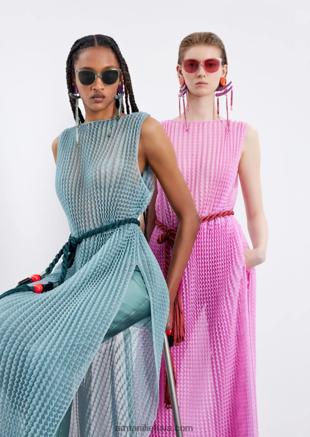 moterysArmani 7/8 kelnės aukštu juosmeniu su raukšlėmis, derintos Šantungo ir šilko 02482X318