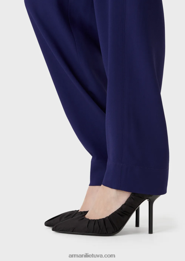 moterysArmani 7/8 kelnės paaukštintu juosmeniu iš tamprios viskozės 02482X275