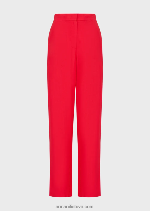 moterysArmani 7/8 kelnės paaukštintu juosmeniu iš tamprios viskozės 02482X276