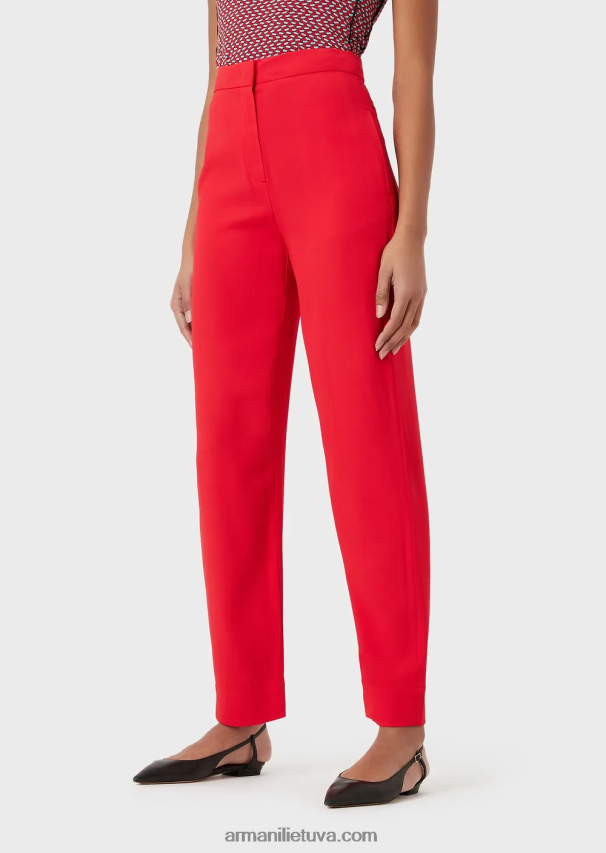 moterysArmani 7/8 kelnės paaukštintu juosmeniu iš tamprios viskozės 02482X276