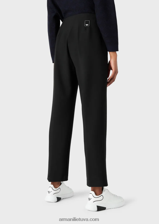 moterys juodas Armani Kelionių reikmenų perdirbtos elastinės kelnės 02482X255