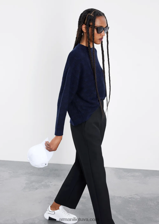 moterys juodas Armani Kelionių reikmenų perdirbtos elastinės kelnės 02482X255