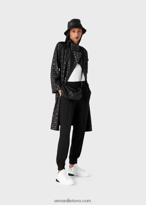 moterys juodas Armani Kelionių reikmenys dvigubo trikotažo bėgikams 02482X277