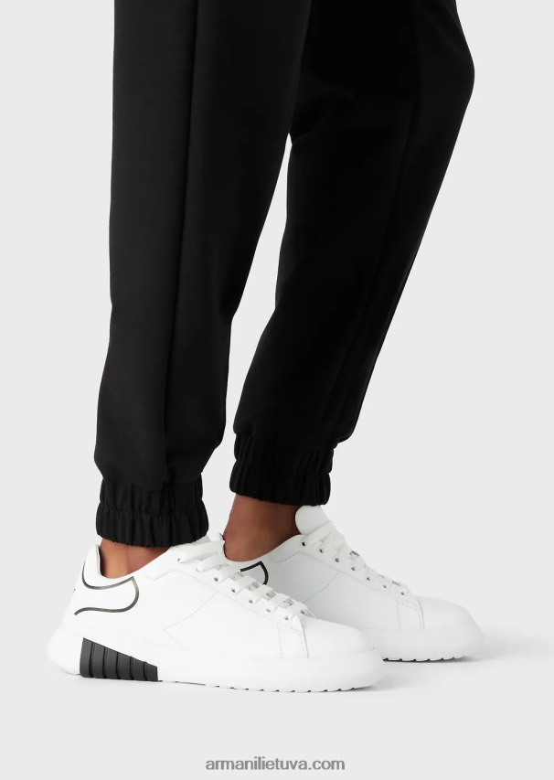 moterys juodas Armani Kelionių reikmenys dvigubo trikotažo bėgikams 02482X277