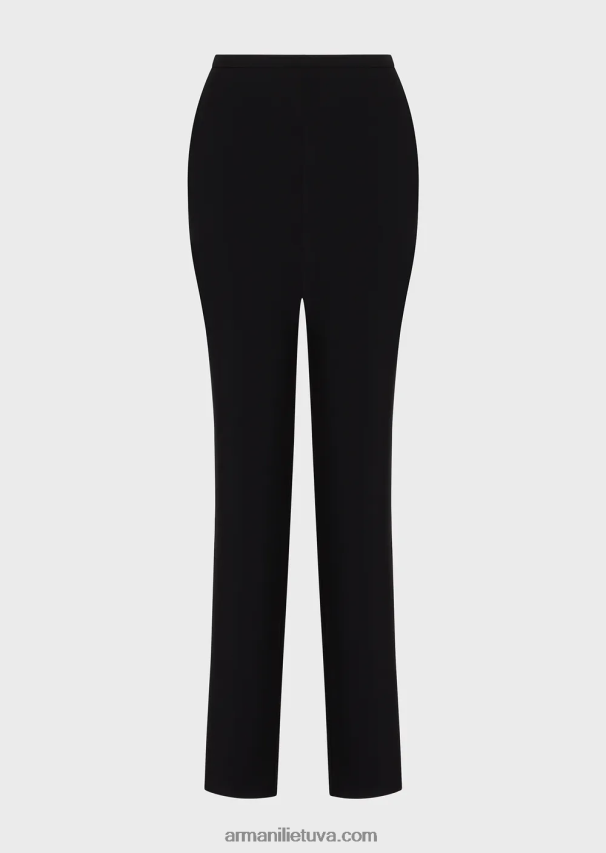 moterys juodas Armani technikos-cady cigareciu kelnes 02482X308