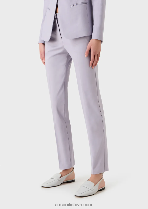 moterys lilla Armani Tamprios mados medvilninės plonos kelnės 02482X292