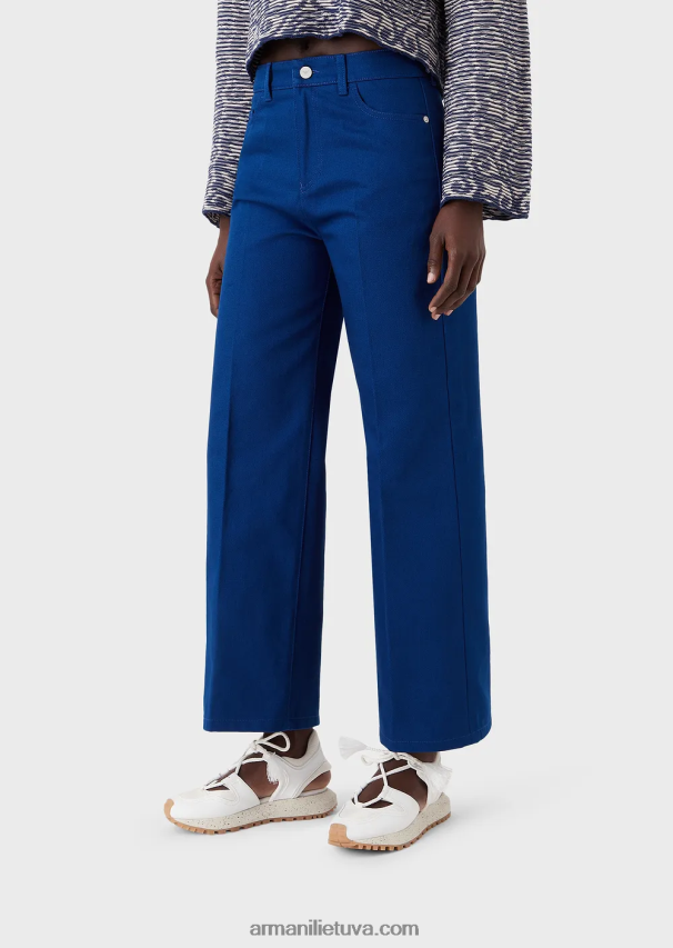 moterys mėlyna Armani tvarios kolekcijos j33 tiesūs džinsai iš ekologiško buliaus 02482X398