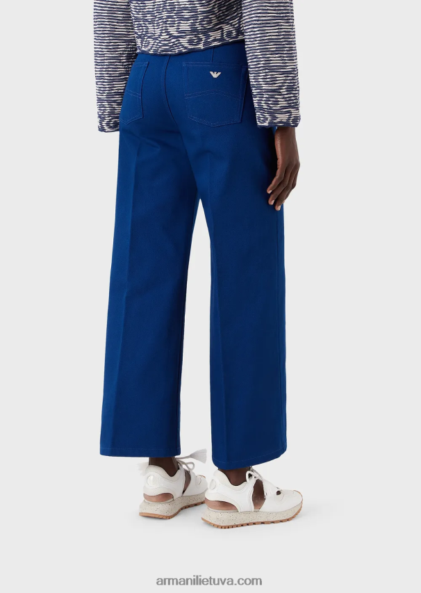 moterys mėlyna Armani tvarios kolekcijos j33 tiesūs džinsai iš ekologiško buliaus 02482X398