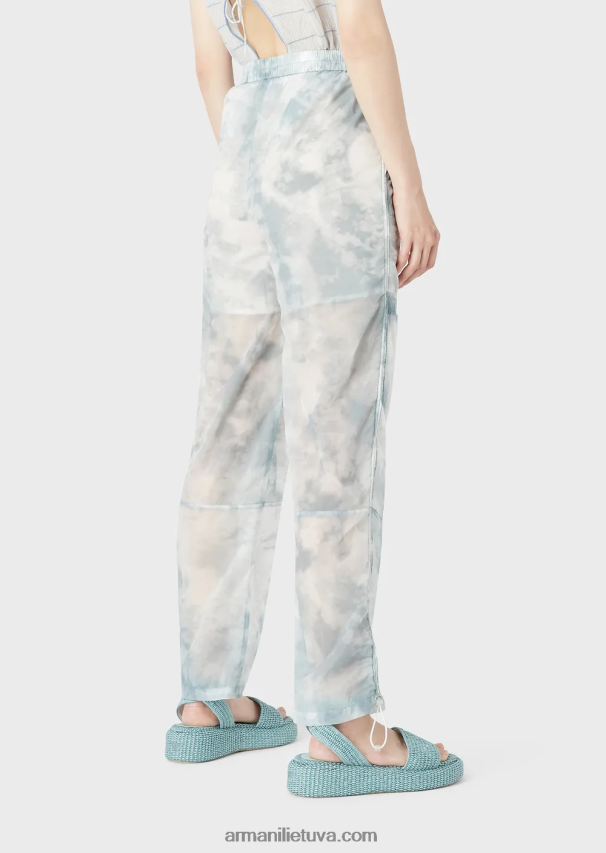 moterys modelis Armani krovininės kelnės iš dangaus efekto gradiento rašto nailono 02482X268