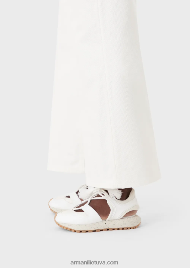 moterys pieno baltumo Armani tvarios kolekcijos j33 tiesūs džinsai iš ekologiško buliaus 02482X397