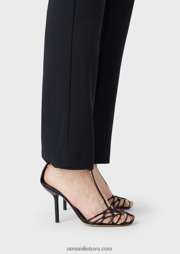 moterys tamsiai mėlyna Armani skystos krepinės 7/8 kelnės 02482X284