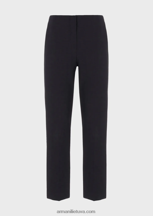 moterys tamsiai mėlyna Armani tamprios gabardino 7/8 kelnes 02482X313