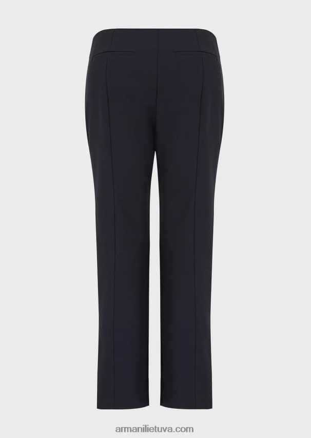 moterys tamsiai mėlyna Armani tamprios gabardino 7/8 kelnes 02482X313
