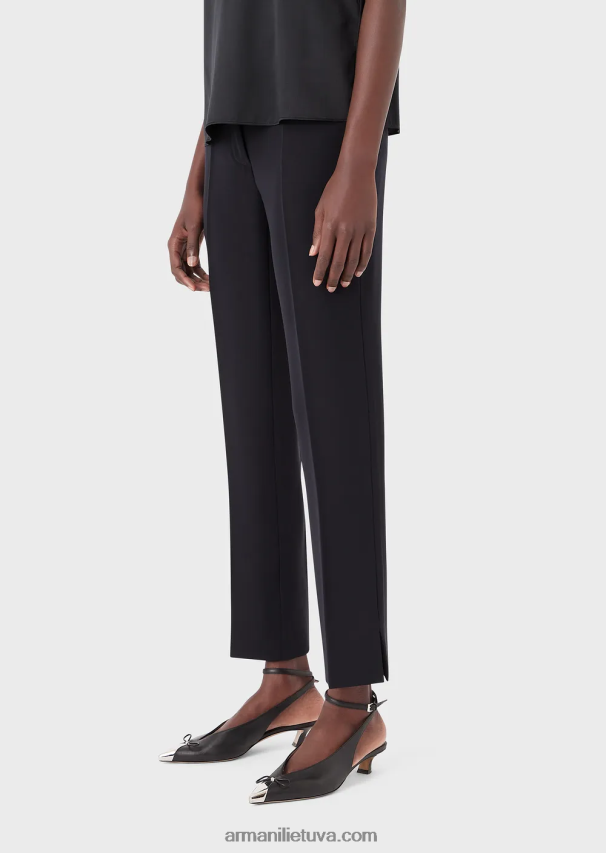 moterys tamsiai mėlyna Armani techniškai platėjančios 7/8 kelnės 02482X316