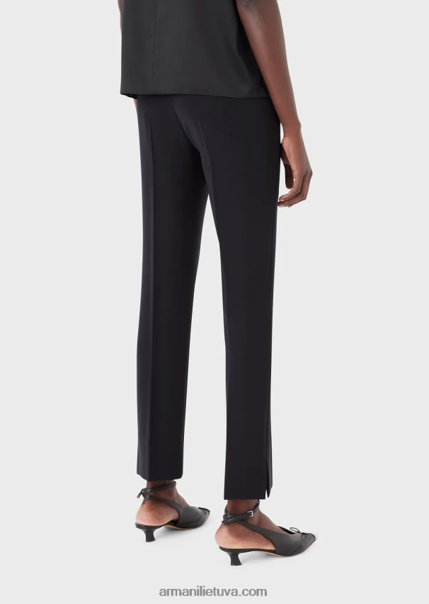 moterys tamsiai mėlyna Armani techniškai platėjančios 7/8 kelnės 02482X316