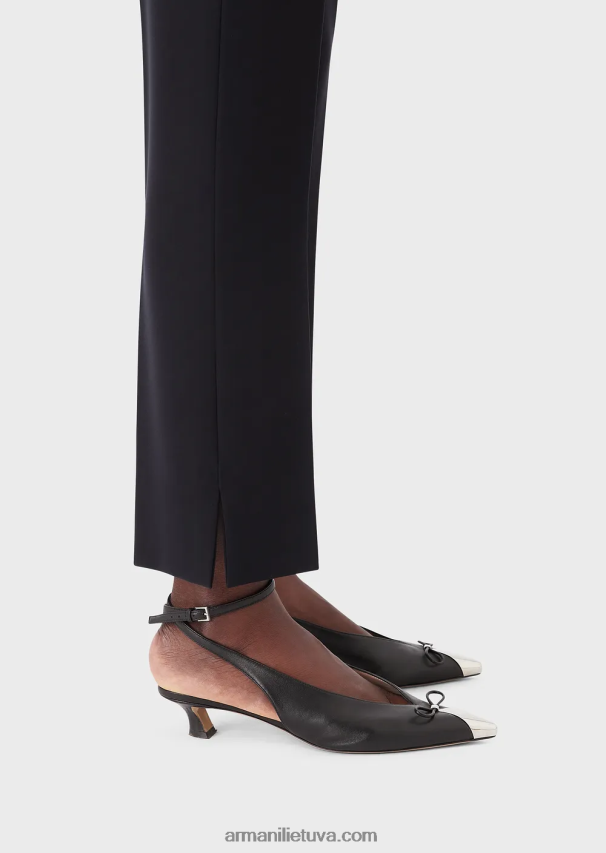 moterys tamsiai mėlyna Armani techniškai platėjančios 7/8 kelnės 02482X316