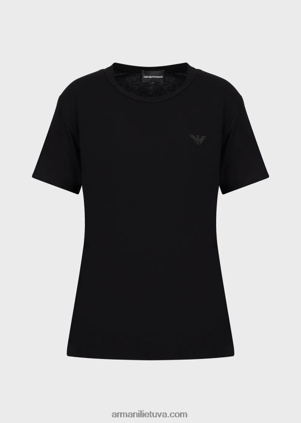 moterys juodas Armani Kelionių reikmenų tamprūs marškinėliai 02482X443