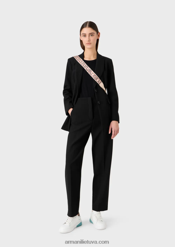 moterys juodas Armani Kelionių reikmenų tamprūs marškinėliai 02482X443