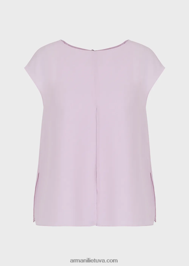 moterys Rosa Chiaro Armani Kreponinis viršus su dangteliu ir skeltuku 02482X347