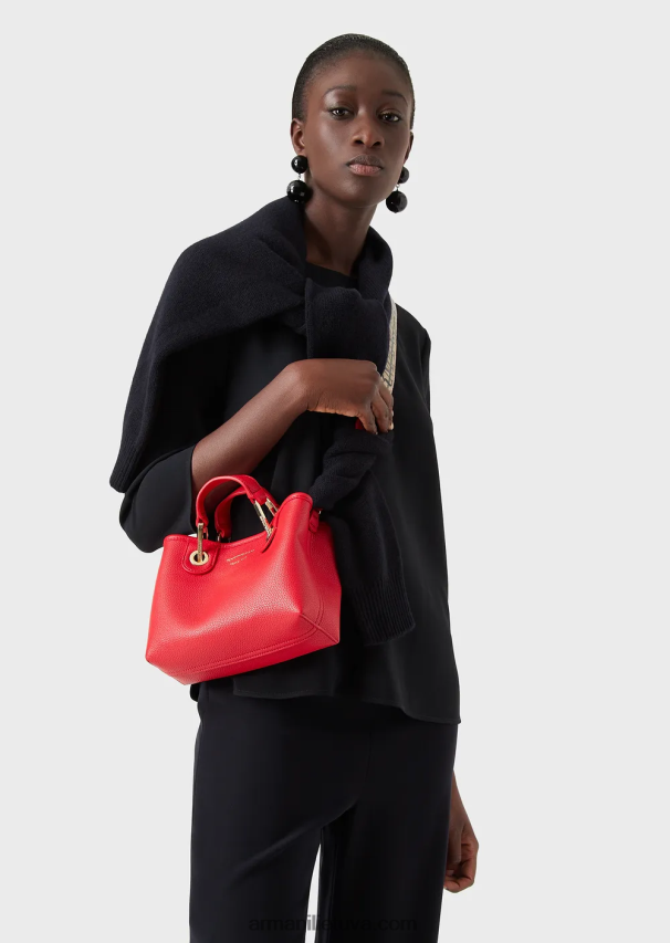 moterys tamsiai mėlyna Armani envers-satino palaidinė su 3/4 rankovėmis 02482X388