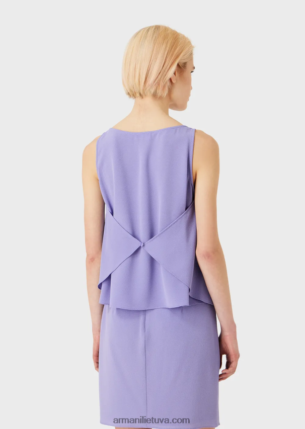 moterys violetinė Armani platėjanti viršutinė dalis su granito audinio galinėmis plokštėmis 02482X343