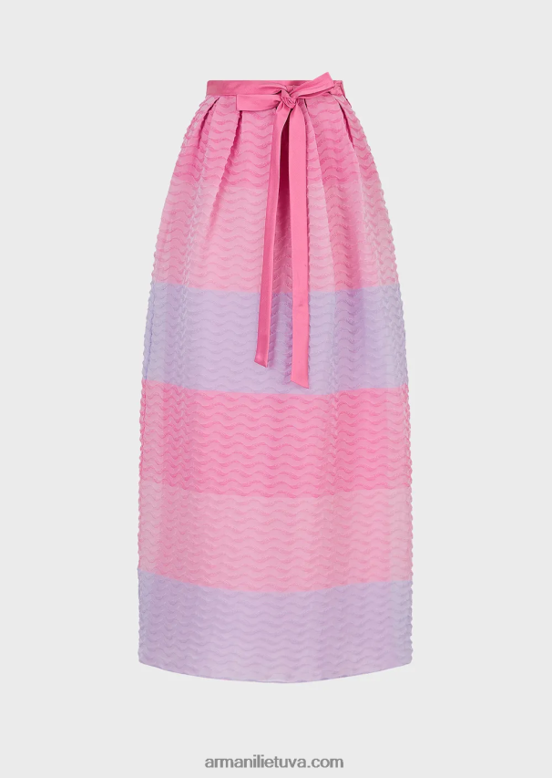 moterysArmani ilgas sijonas iš bayadere organzos su banguoto kloko motyvu 02482X341