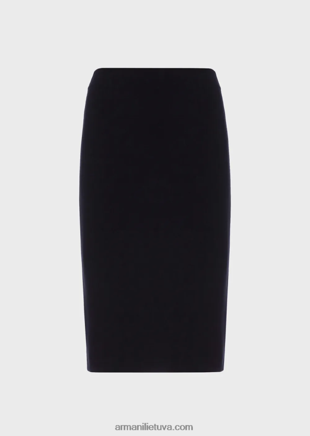 moterys juodas Armani milano dygsnio pieštuko sijonas 02482X340