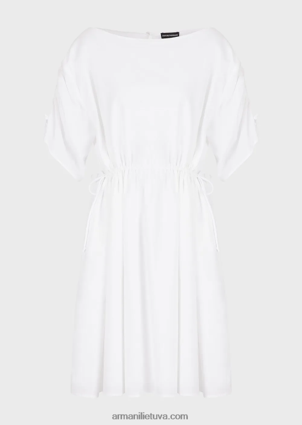 moterys baltas Armani Suknelė su kakleliu su raišteliu 02482X91