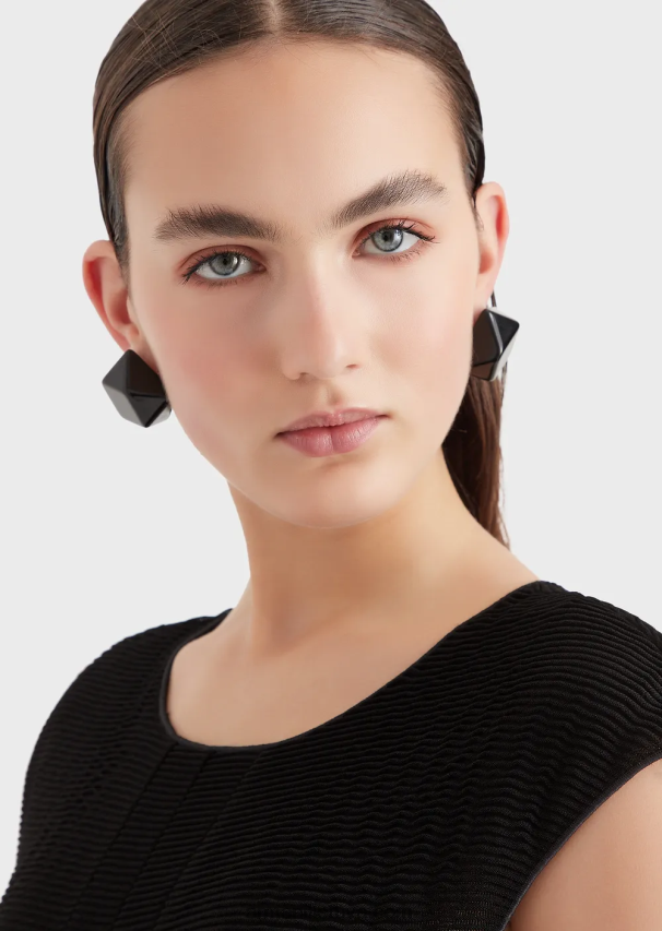 moterys juodas Armani osmaniško efekto barre jersey platėjanti suknelė 02482X110