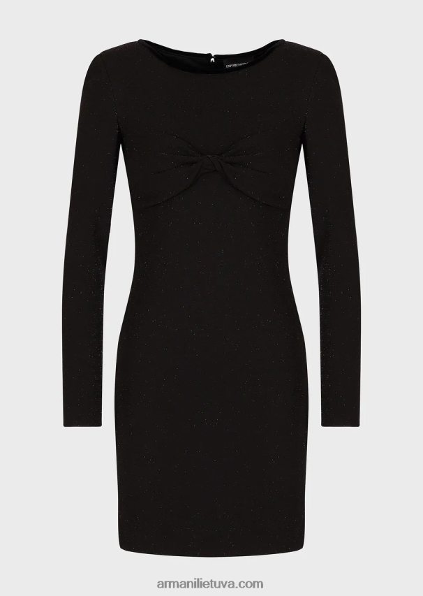 moterys juodas Armani suknelė su lurekso lankeliu 02482X117