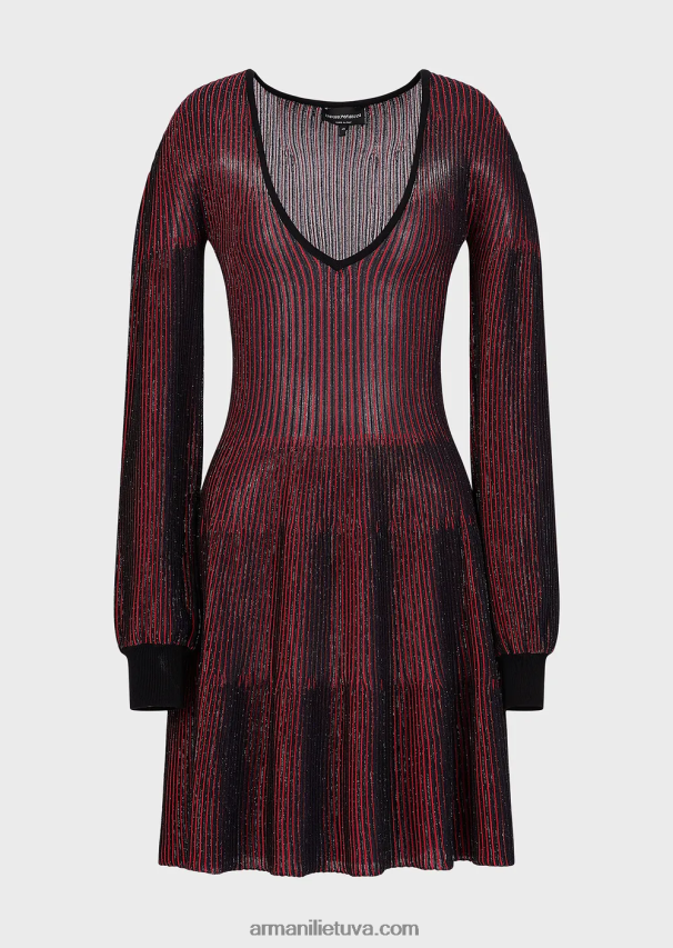 moterys modelis Armani Suknelė išilgai klostuoto V formos iškirptės 02482X108