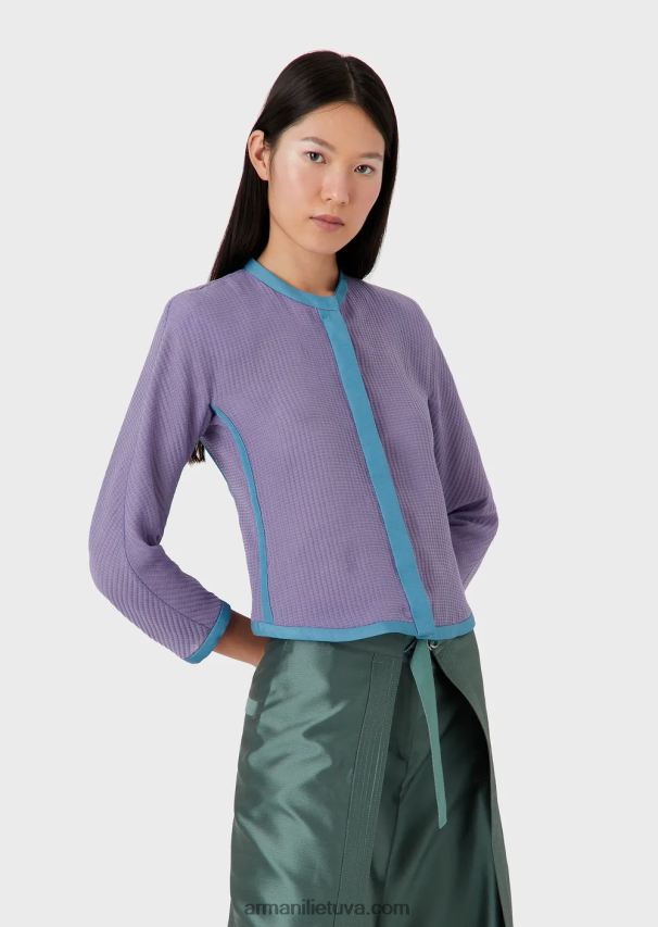 moterysArmani 3D vaflinio efekto medvilnės mišinio striukė 02482X2744