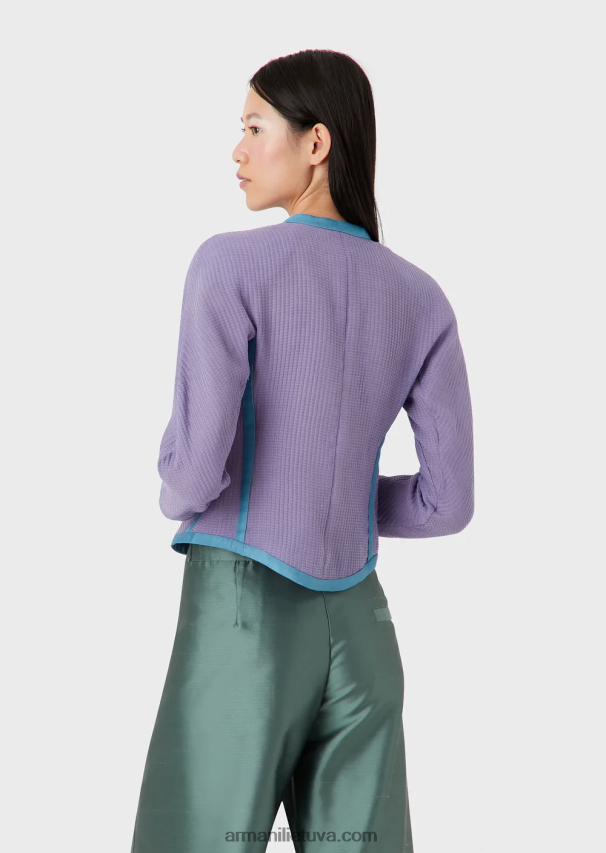 moterysArmani 3D vaflinio efekto medvilnės mišinio striukė 02482X2744