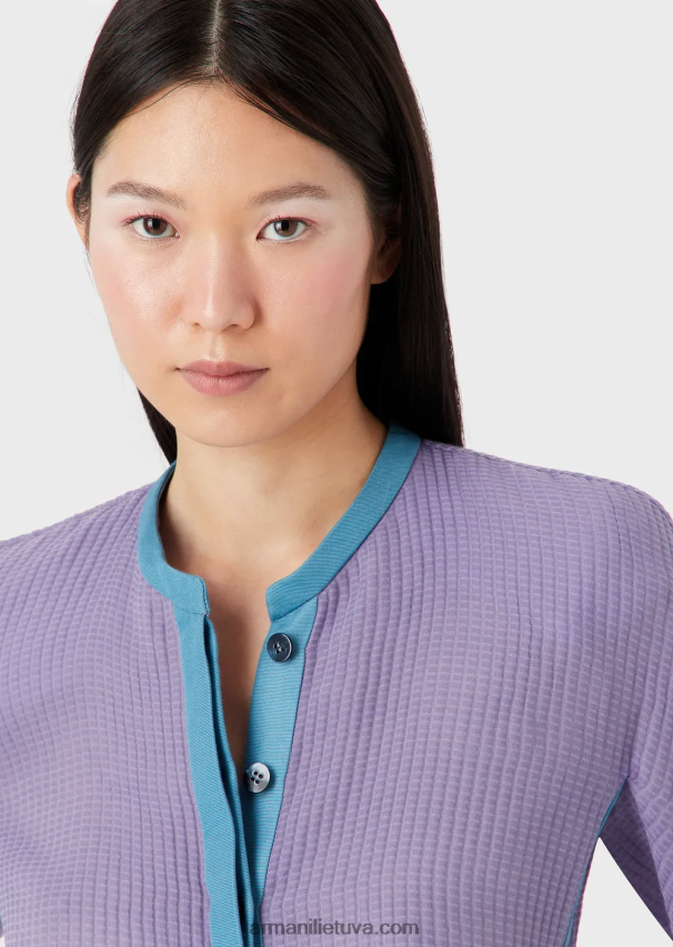 moterysArmani 3D vaflinio efekto medvilnės mišinio striukė 02482X2744