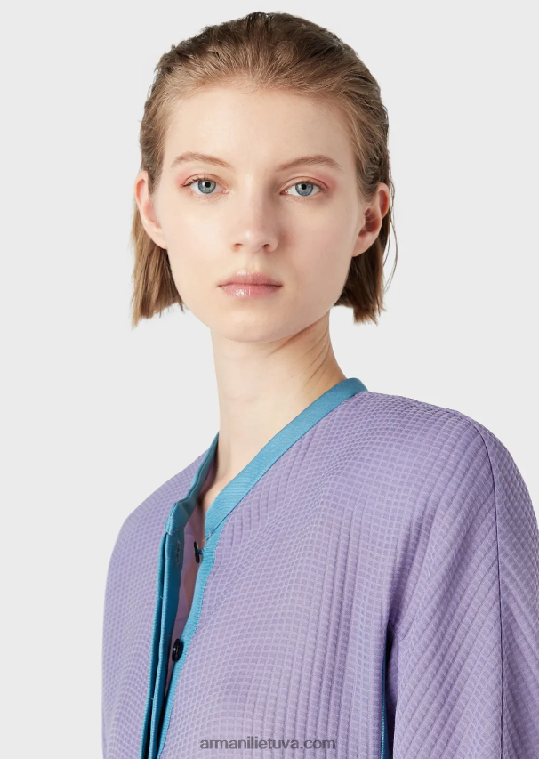 moterysArmani 3D vaflinio efekto medvilnės mišinio striukė 02482X2744