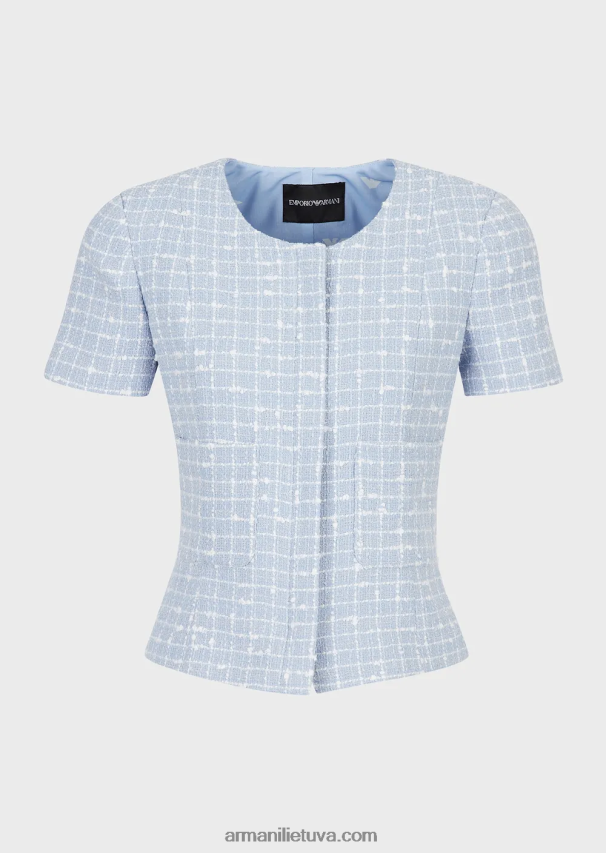 moterysArmani lurex-tweed striukė trumpomis rankovėmis 02482X46