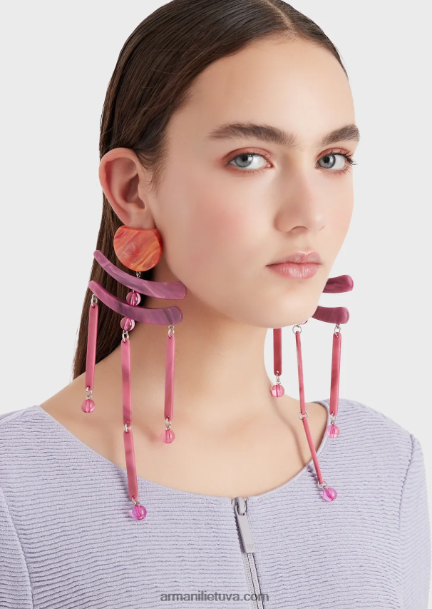 moterys juodas Armani Barre-jersey bolero su užtrauktuku 02482X55