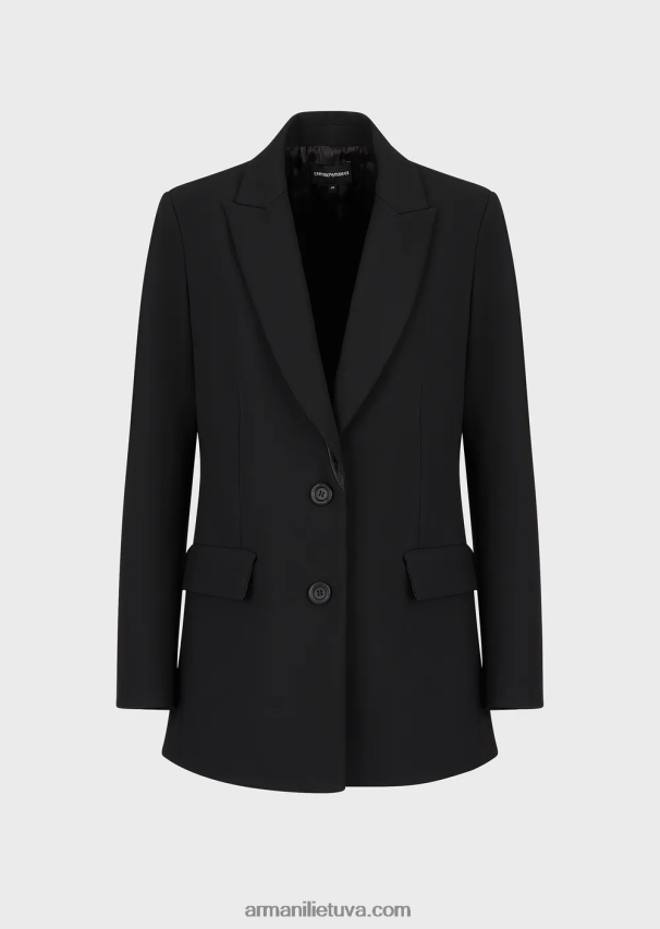 moterys juodas Armani Kelionių reikmenys, perdirbtas streiginis švarkas 02482X43