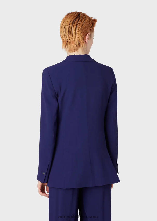 moterys violetinė Armani vieneilis striukė iš tamprios viskozės 02482X34