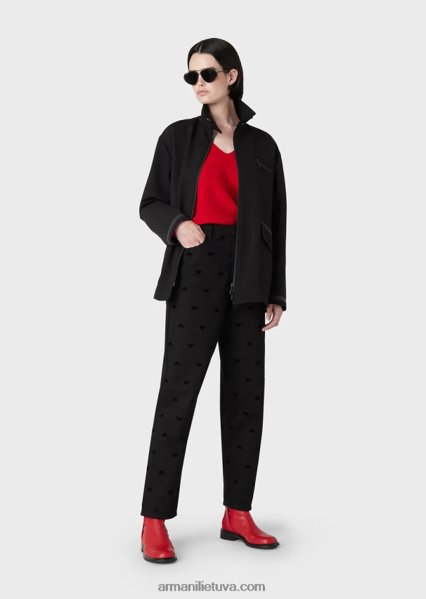 moterysArmani Besiūlis džemperis su V formos iškirpte iš vilnos ir kašmyro 02482X203