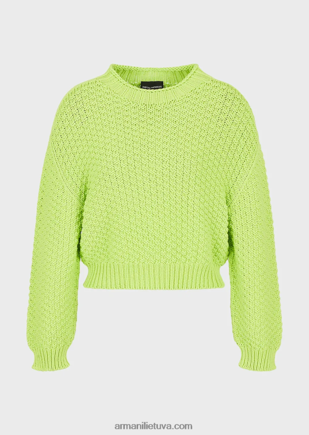 moterysArmani besiūlis džemperis su samanų dygsniu 02482X205