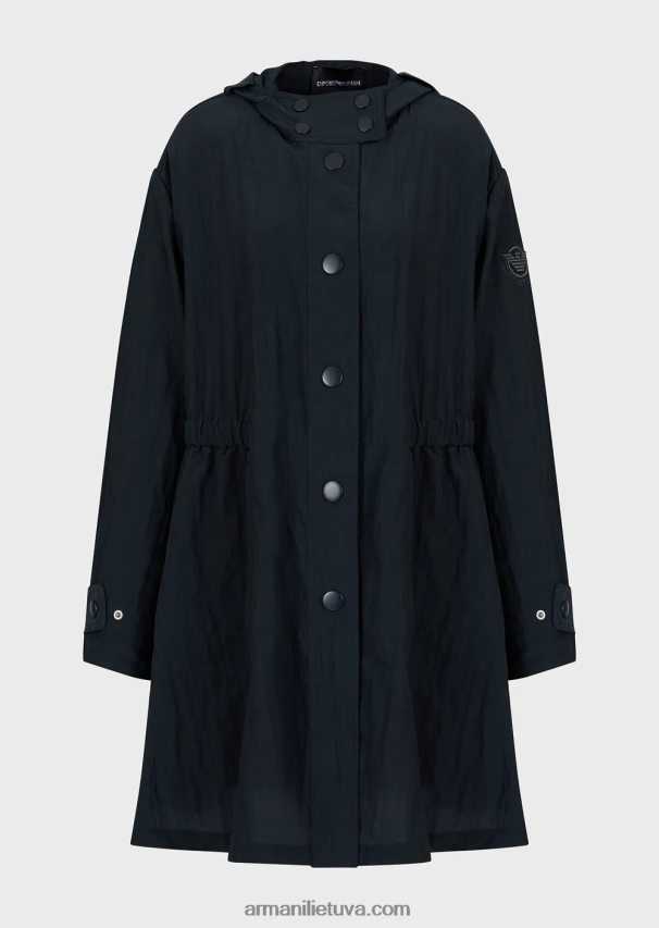 moterysArmani paltas su gobtuvu su techninėmis elastingomis detalėmis 02482X237