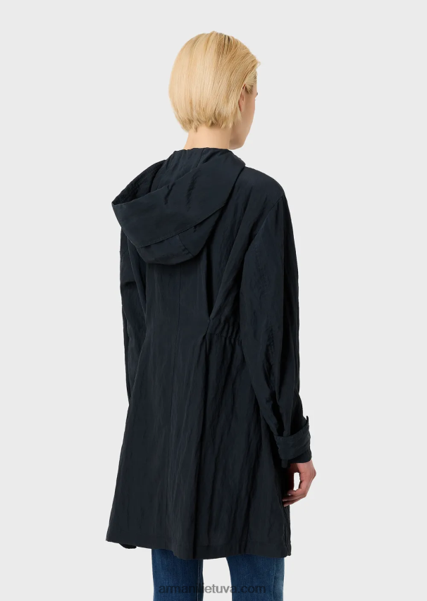 moterysArmani paltas su gobtuvu su techninėmis elastingomis detalėmis 02482X237